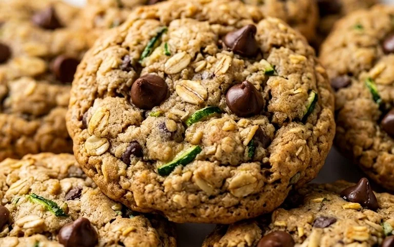 Homemade Zucchini-Oat Chocolate Chip Cookies