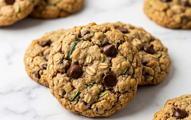 Homemade Zucchini-Oat Chocolate Chip Cookies