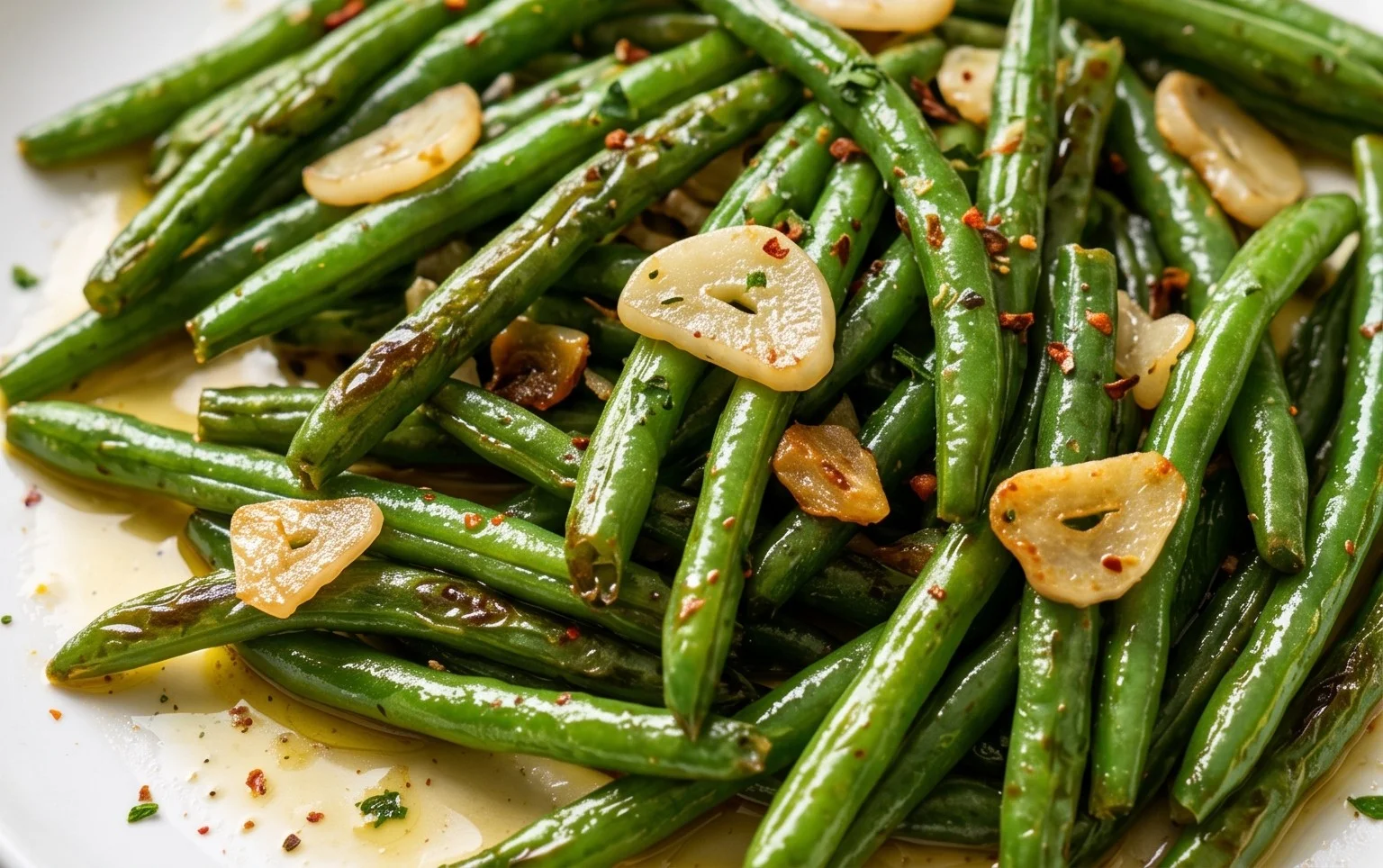 Sautéed Green Beans Recipe with Garlic